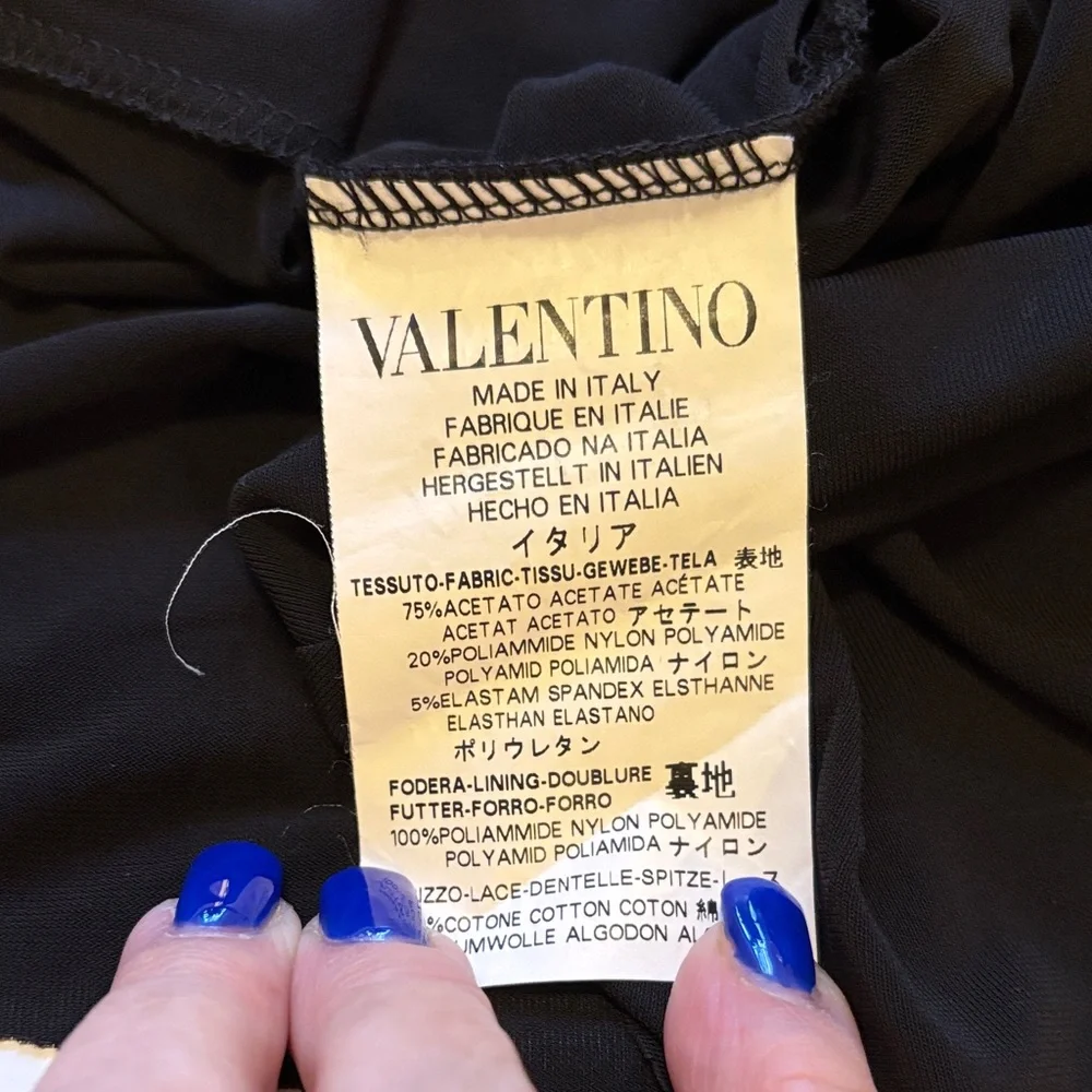 RED Valentino Black Lace Top - Size Medium - Picture 11 of 12
